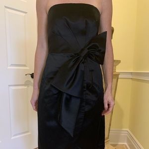 Milly Black Strapless Dress with accent Bow